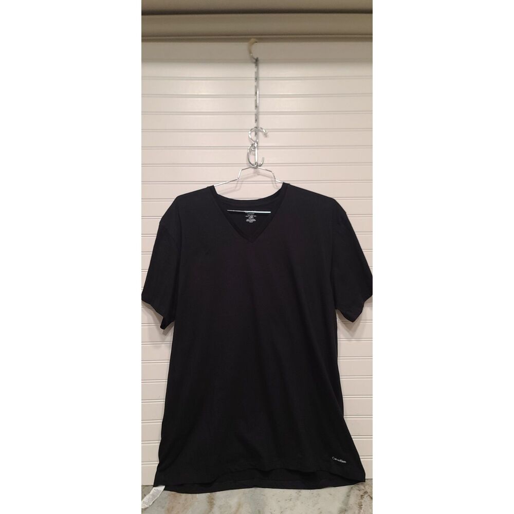 Calvin Klein Mens Black V-Neck T-Shirt Size XL NWT